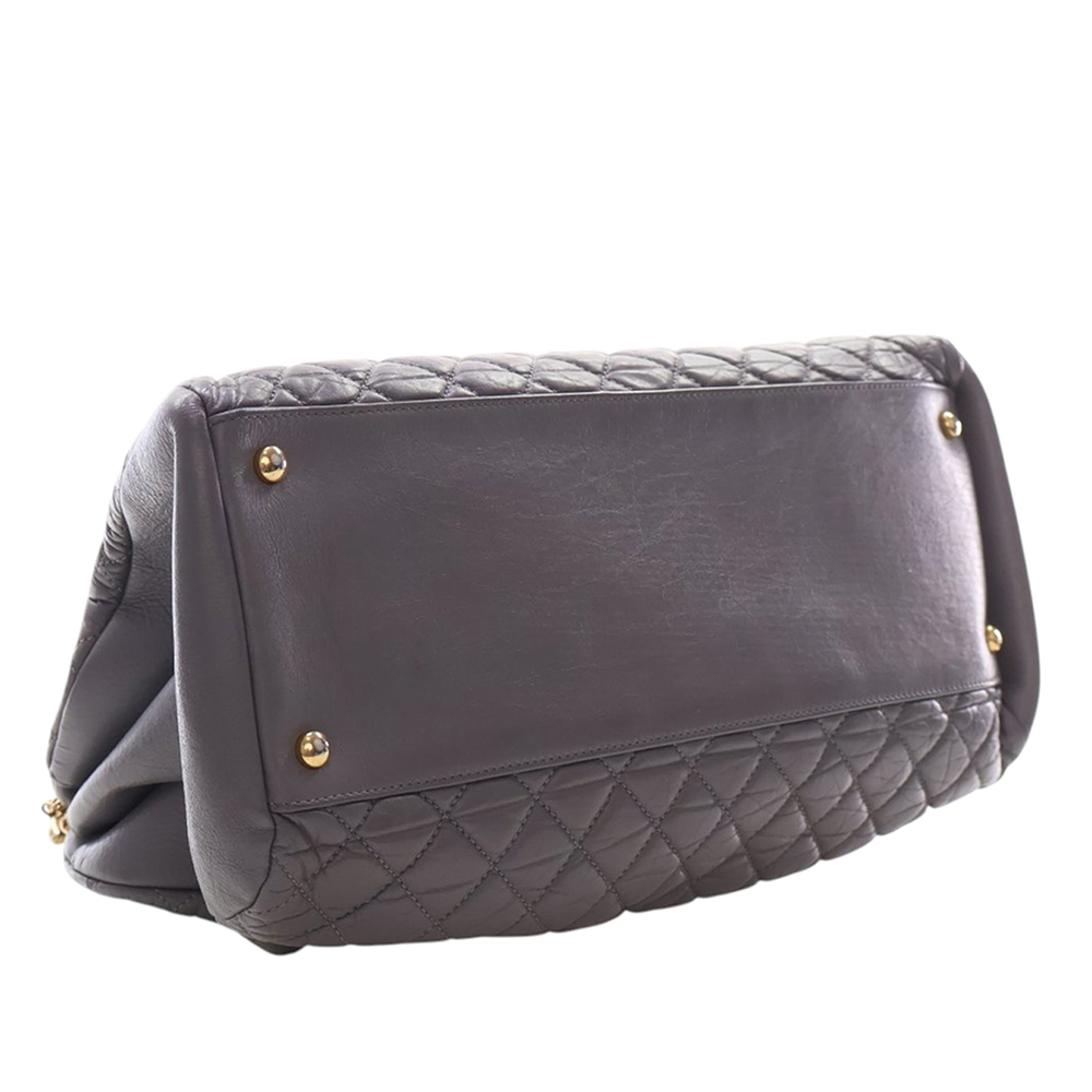Pre-Loved Chanel Large Aged Calfskin Just Mademoiselle Bowling Bag - Picture 10 of 12